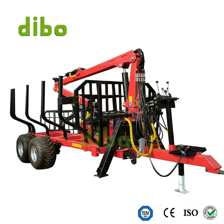 Log Trailer With Grapple For Tractor