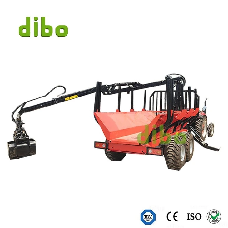 Log Trailer With Grapple For Tractor